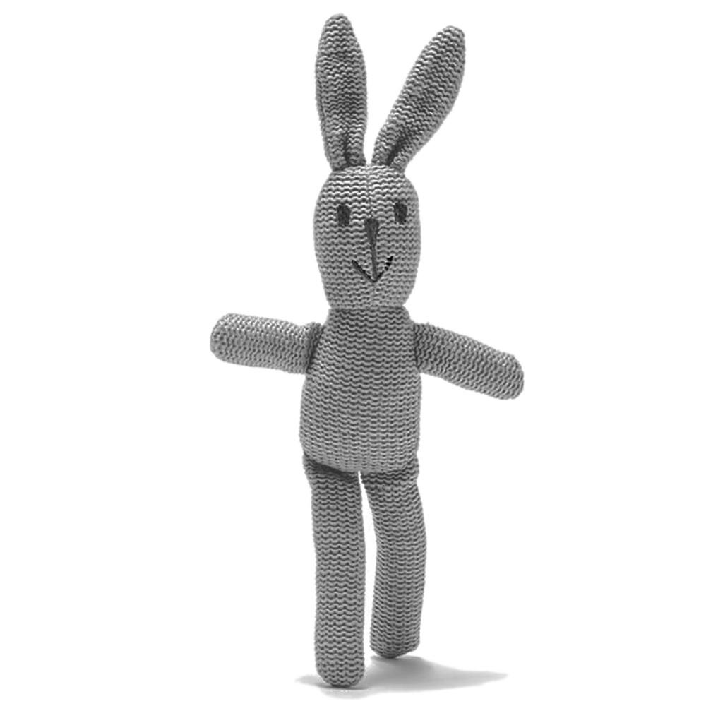 Best Years Grey Knitted Organic Cotton Bunny