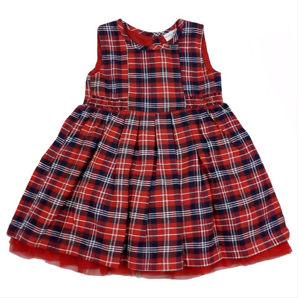 All About Emma Red Tartan Pinafore Dress