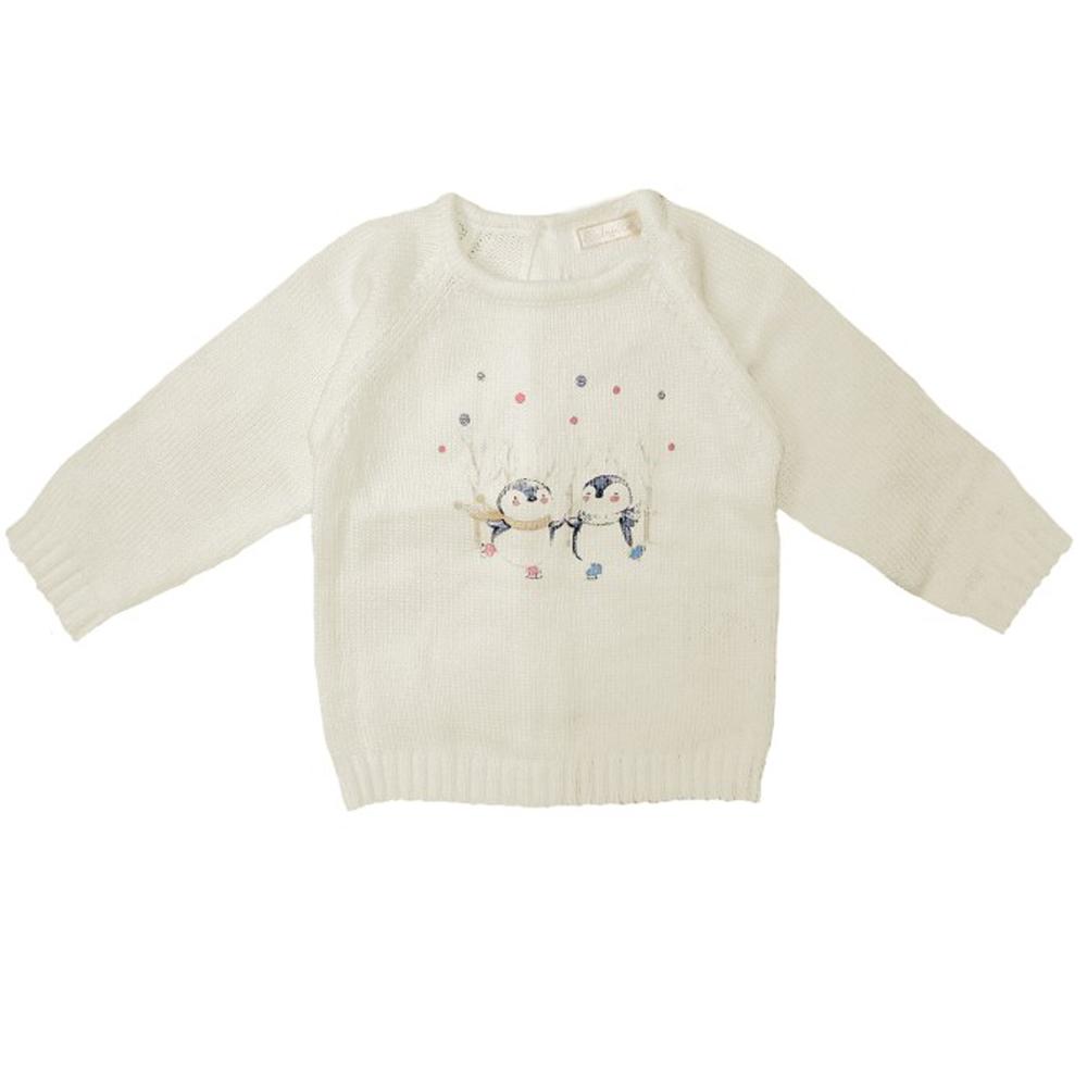 Babybol Barcelona Penguin Cream Knitted Top