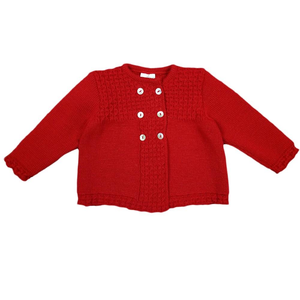 Pex Kids Elizabeth Red Knitted Matinee Cardigan