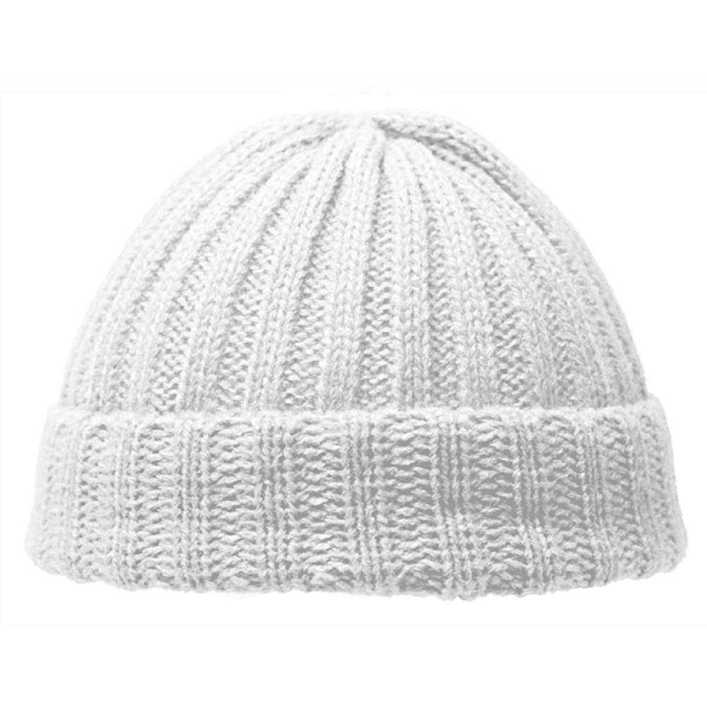 Soft Touch Tiny Baby Ribbed Knitted Hat in White