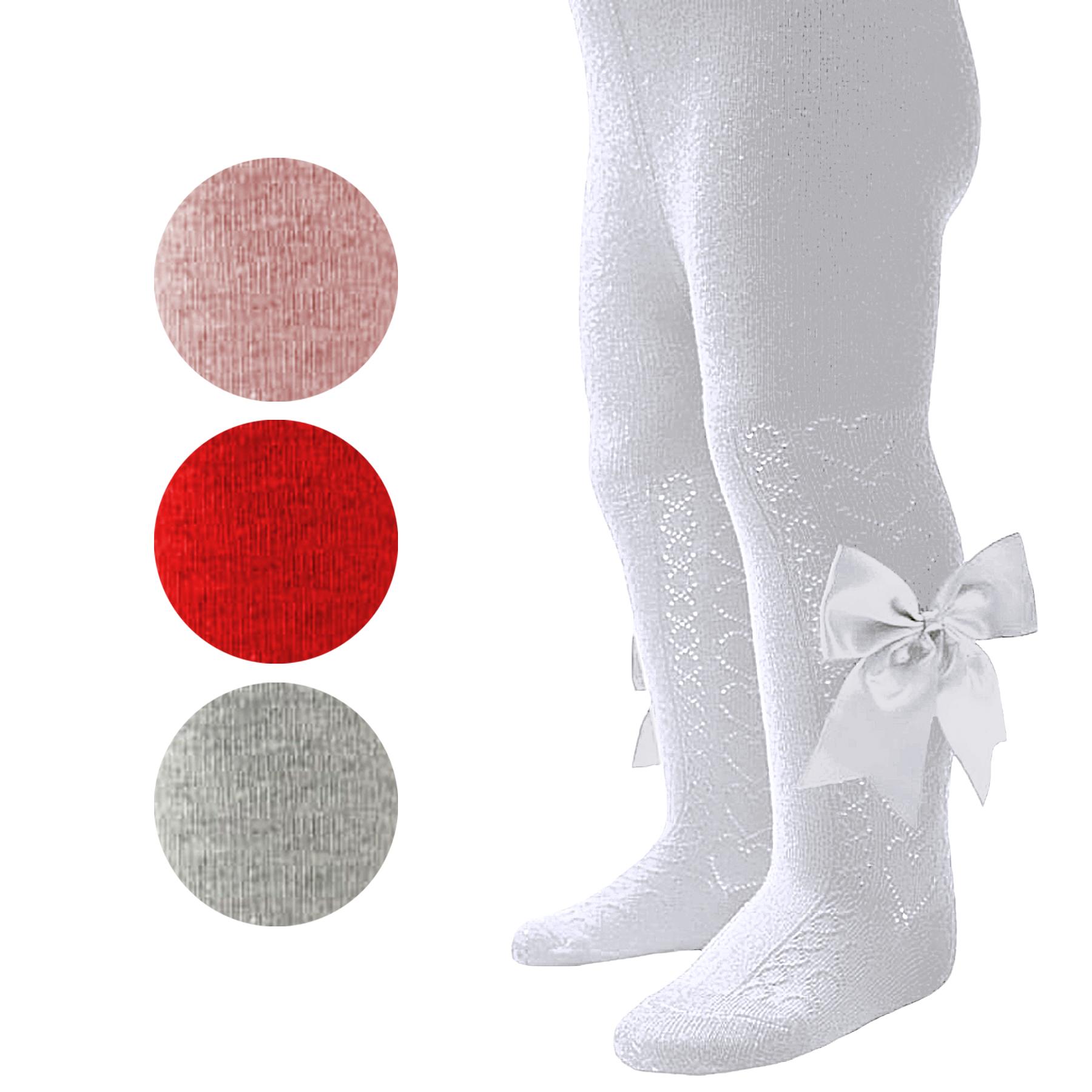 Soft Touch Heart Tights with Satin side Ankle Bows Colour Chart