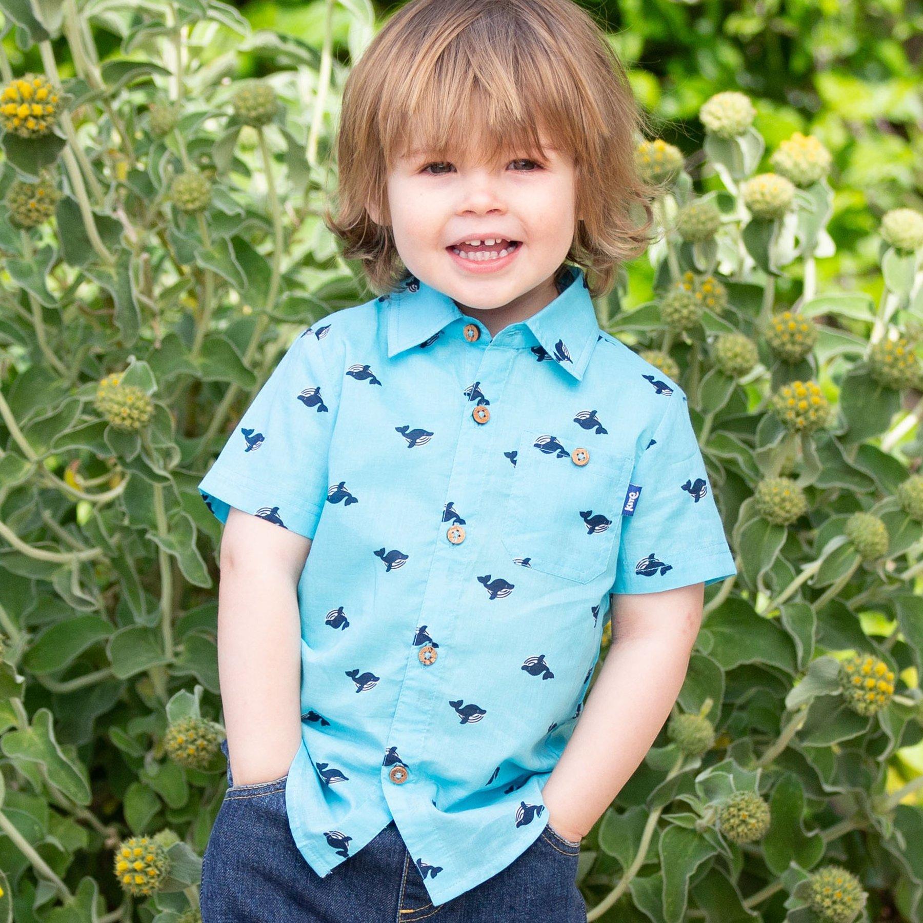 Boy wearing Kite Clothing Wonder Whale Shirt