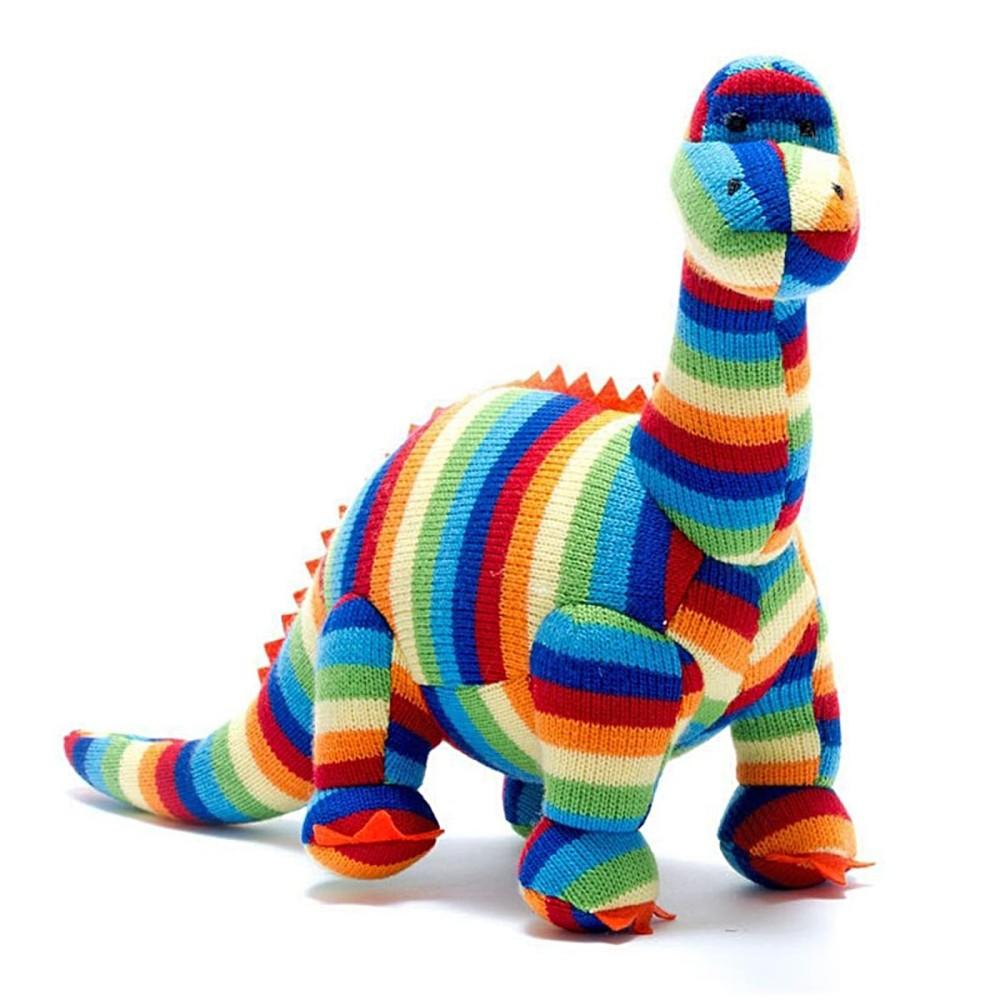 Best Years Bold Multi Stripe Knitted Diplodocus