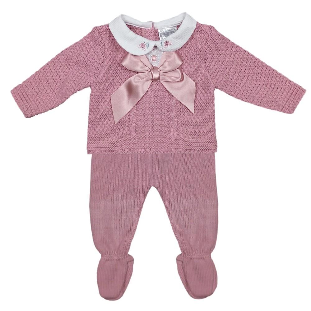Nursery Time Dusky Pink Knitted Top & Pull Ups
