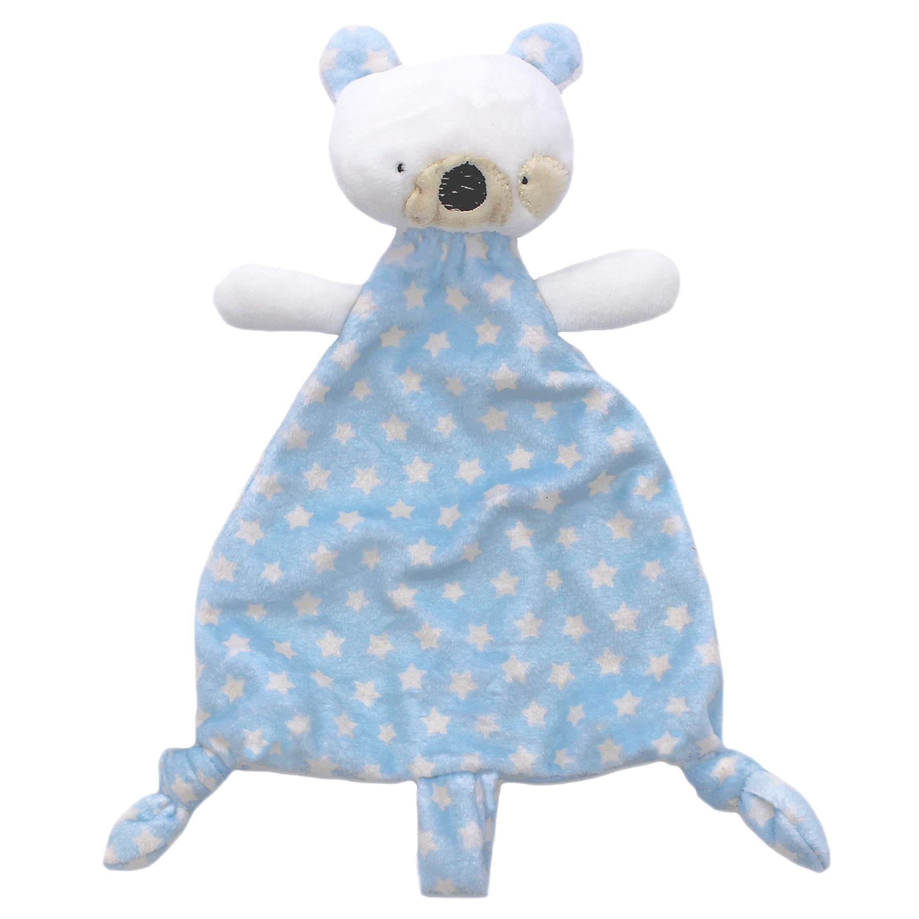 Pitter Patter Blue Bear Comforter with White Stars & Soother Loop
