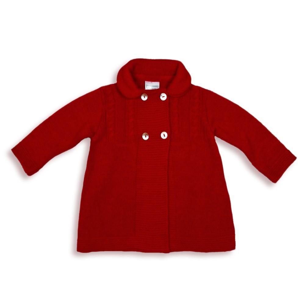 Pex Kids Jasmine Red Knitted Matinee Coat