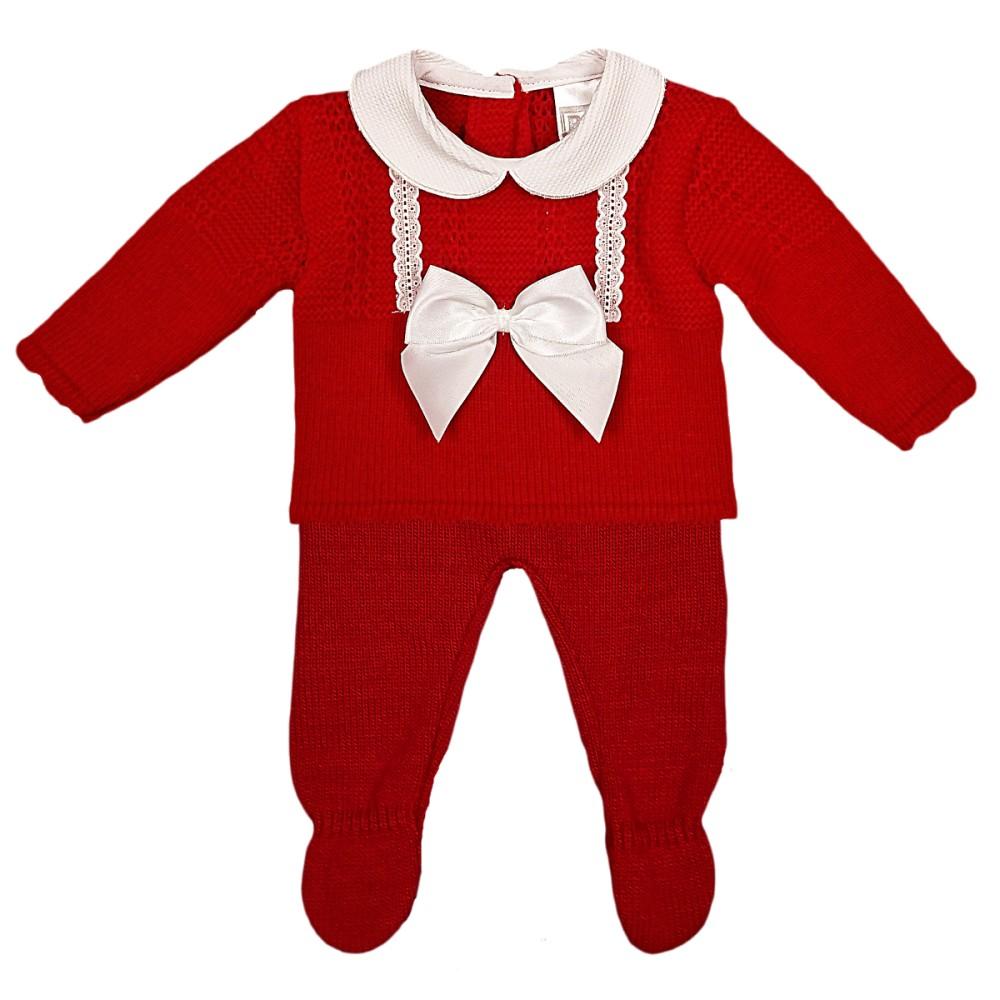 Pex Kids Daniella Red Knitted 2 Piece Suit