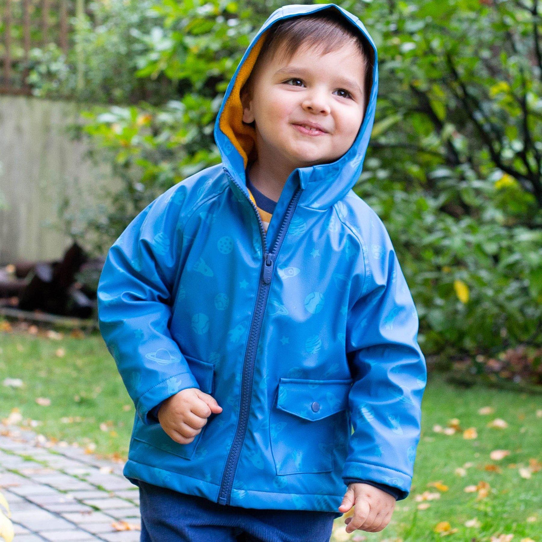 Boy wearing Kite Clothing Space Time Splash Coat