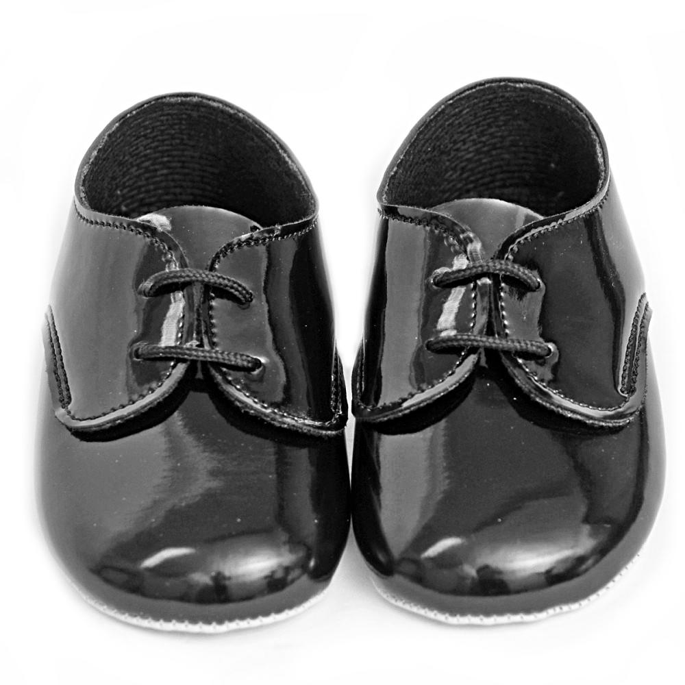 Early Days Baypods Black Patent Lace Shoes