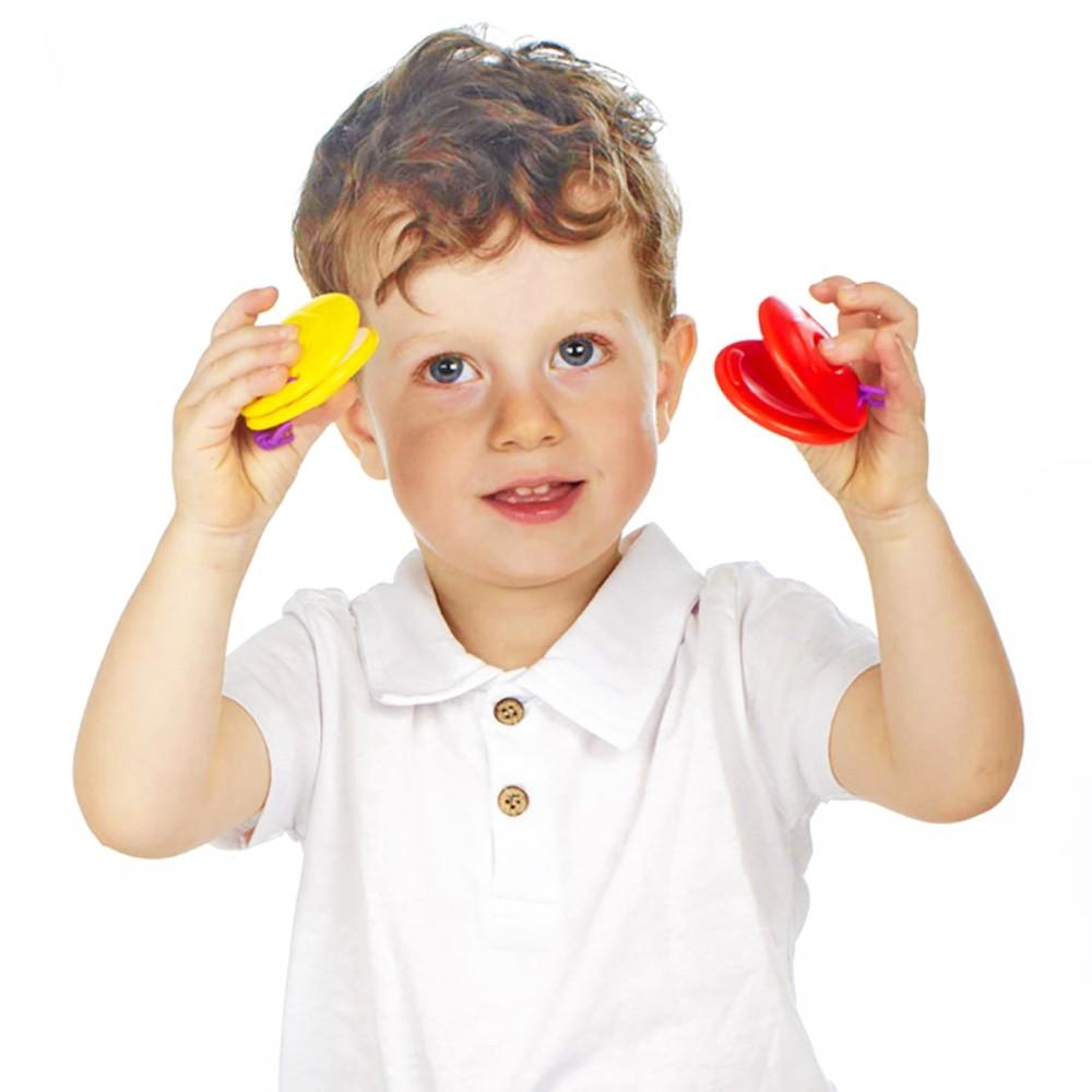 Boy Playing With Hallit Toys Castanets