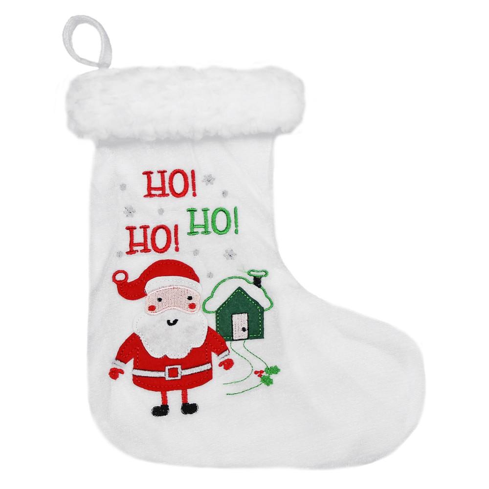 Nursery Time Ho! Ho! Ho! White Christmas Stocking