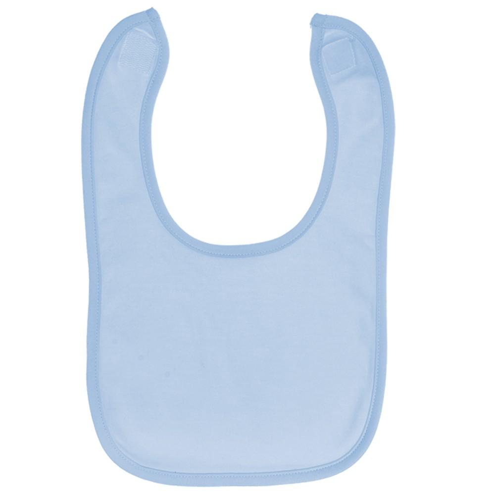 Soft Touch Hook & Loop Cotton Bib in Blue