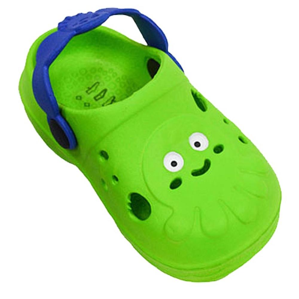 Soft Touch Octopus Clogs in Lime