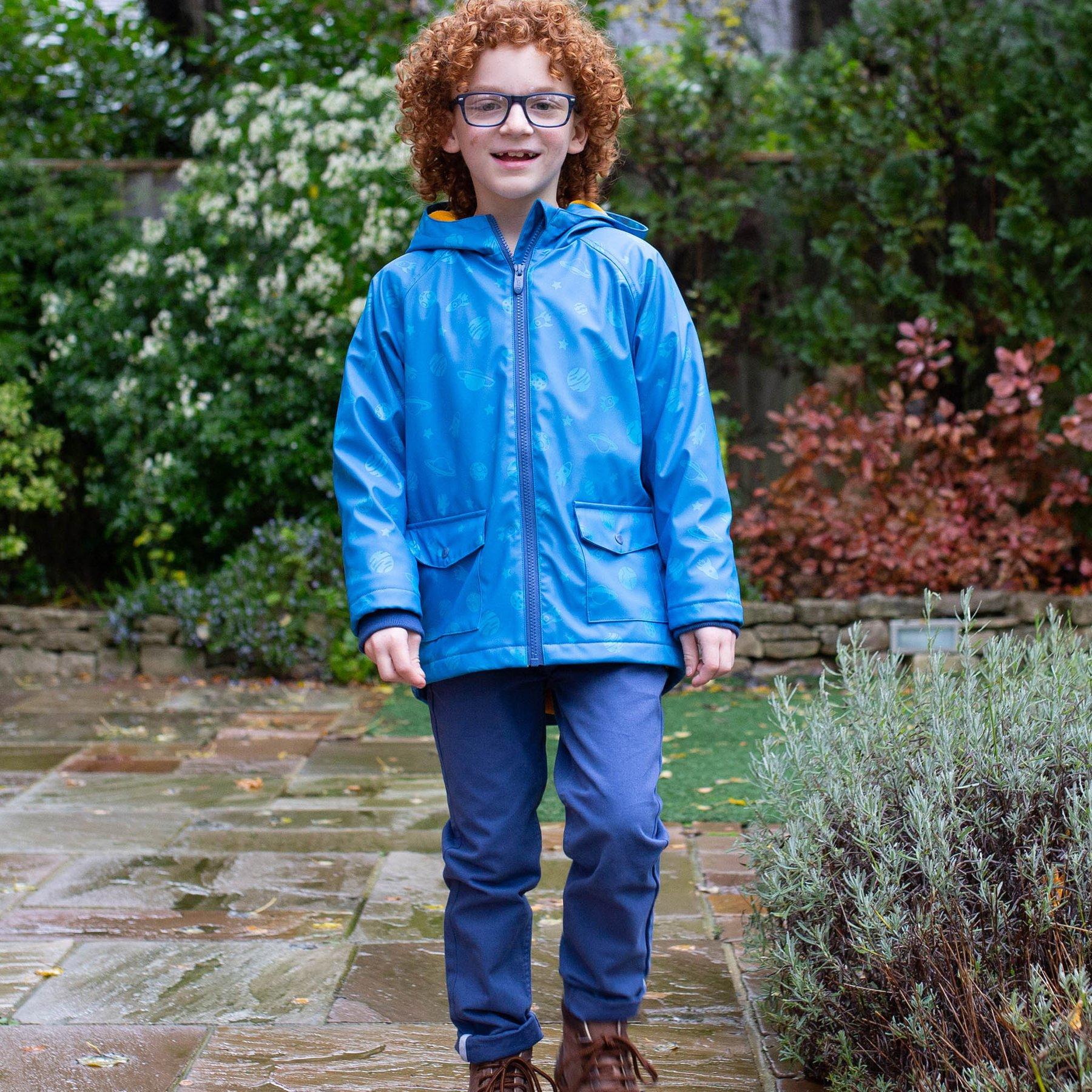Boy wearing Kite Clothing Space Time Splash Coat