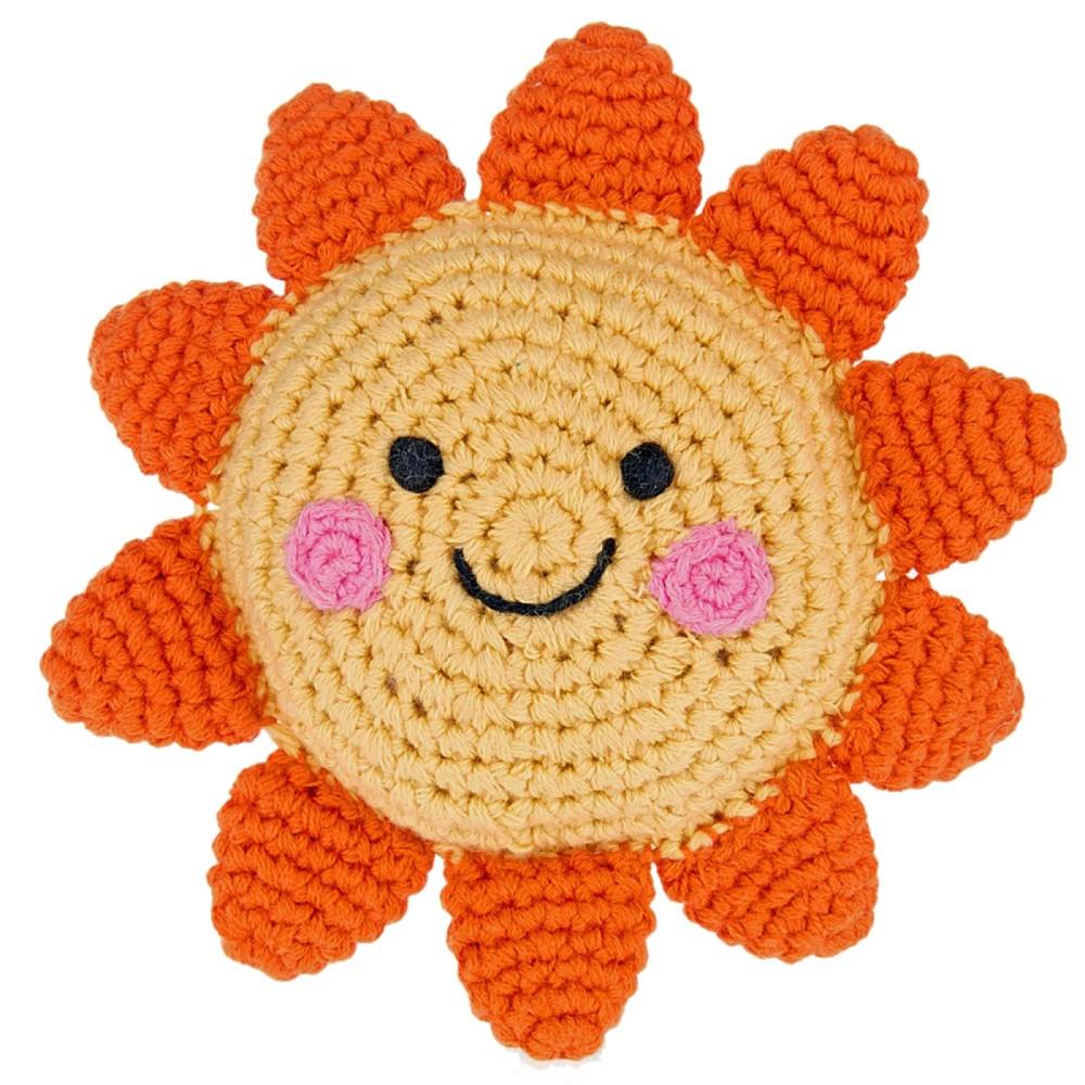 Pebble Fair Trade Crochet Cotton Friendly Sun Rattle