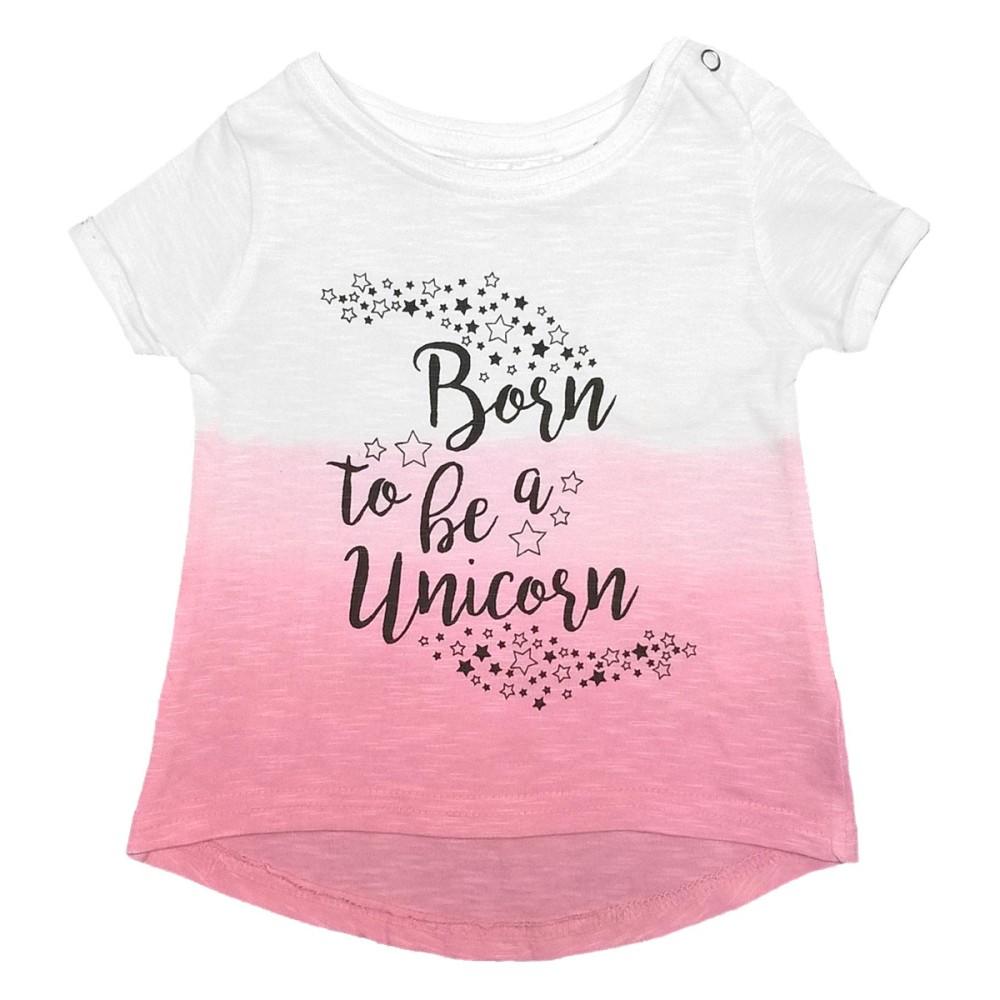 Babytown Unicorn Pink Dip Dyed T-Shirt