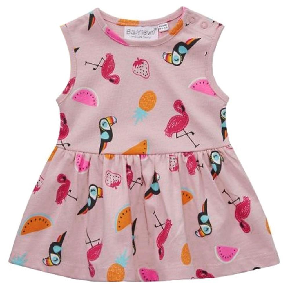Babytown Tropical Orchid Pink Jersey Cotton Dress