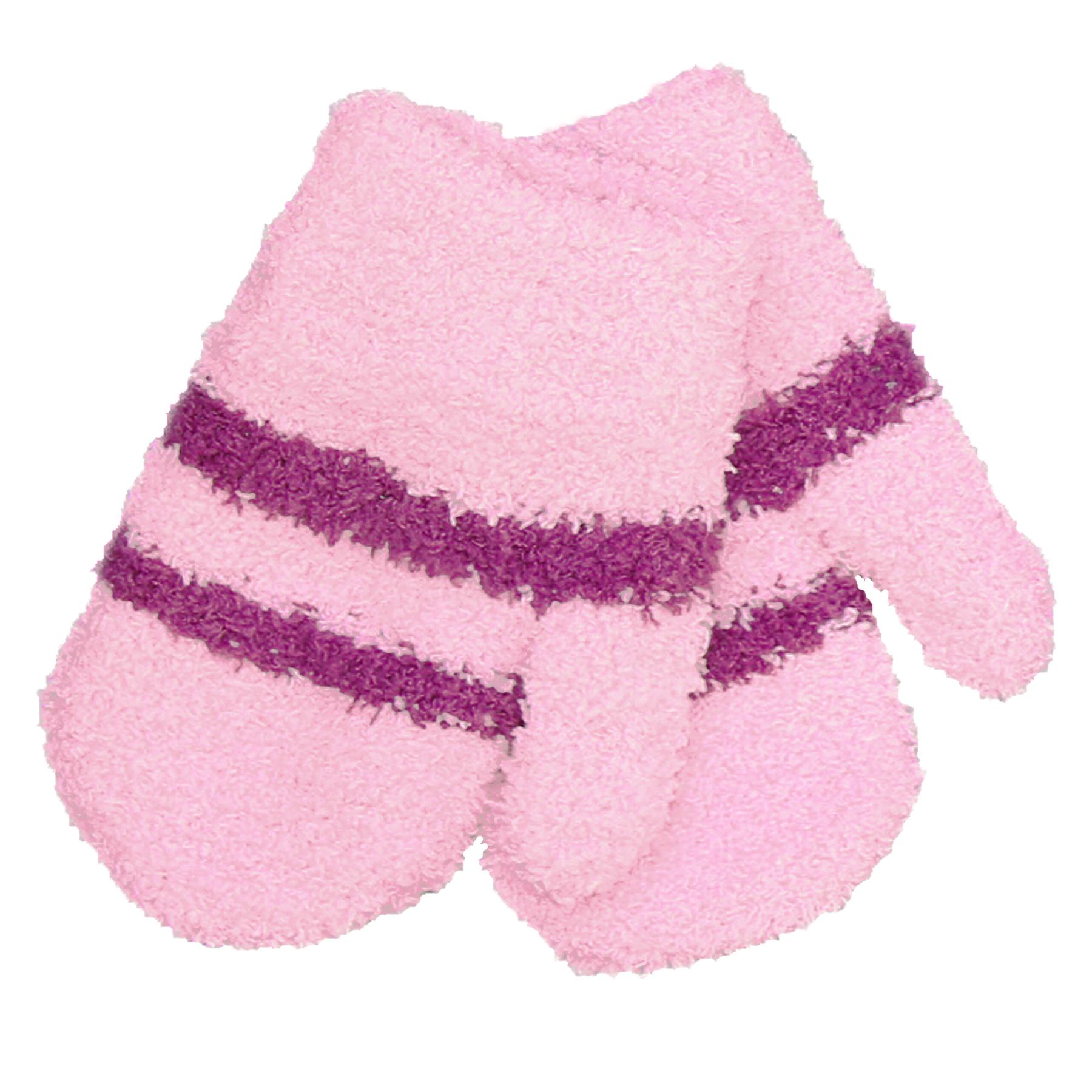 Bartleby Kids Pink Fluffy Thermal Magic Mittens