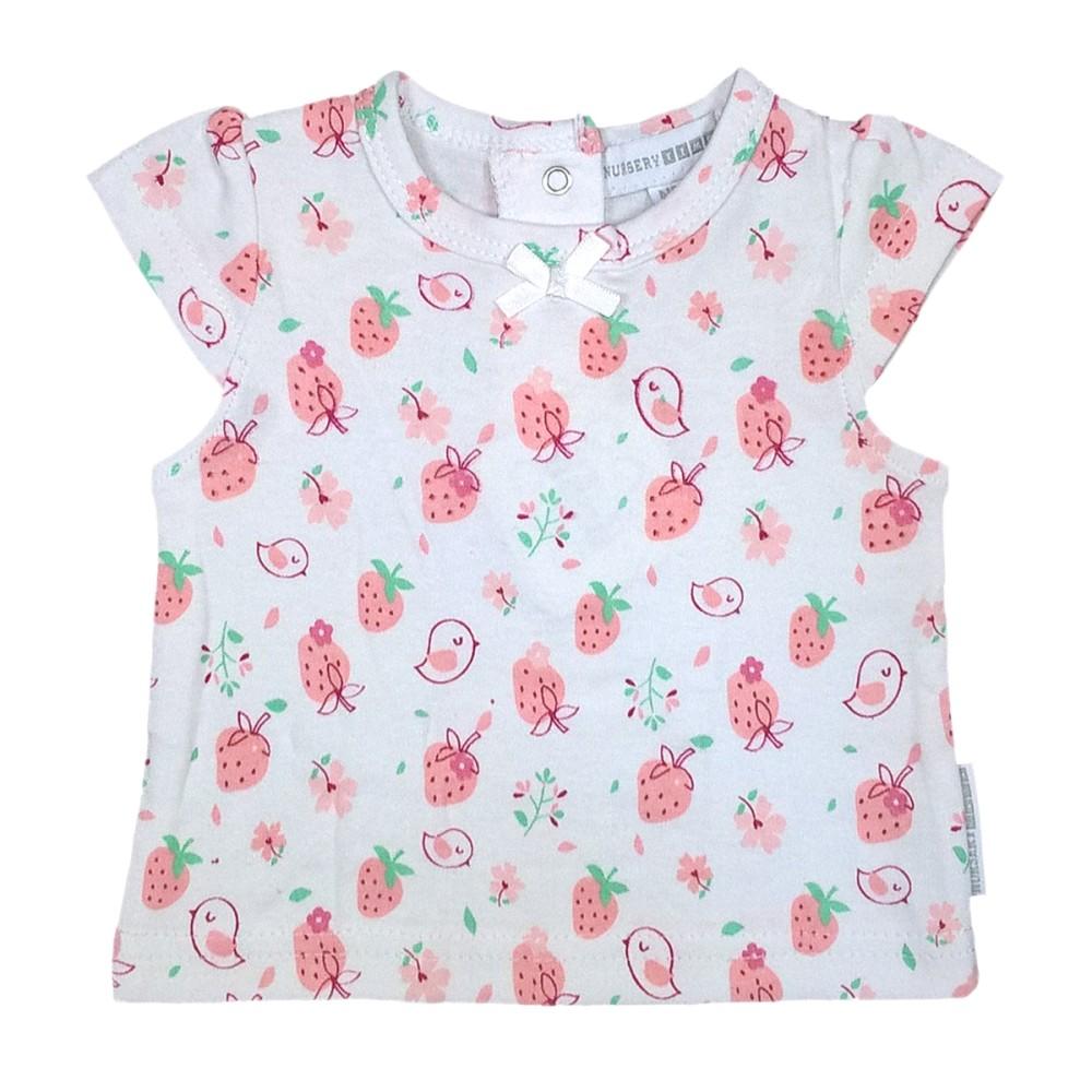 Nursery Time Strawberry & Bird Top