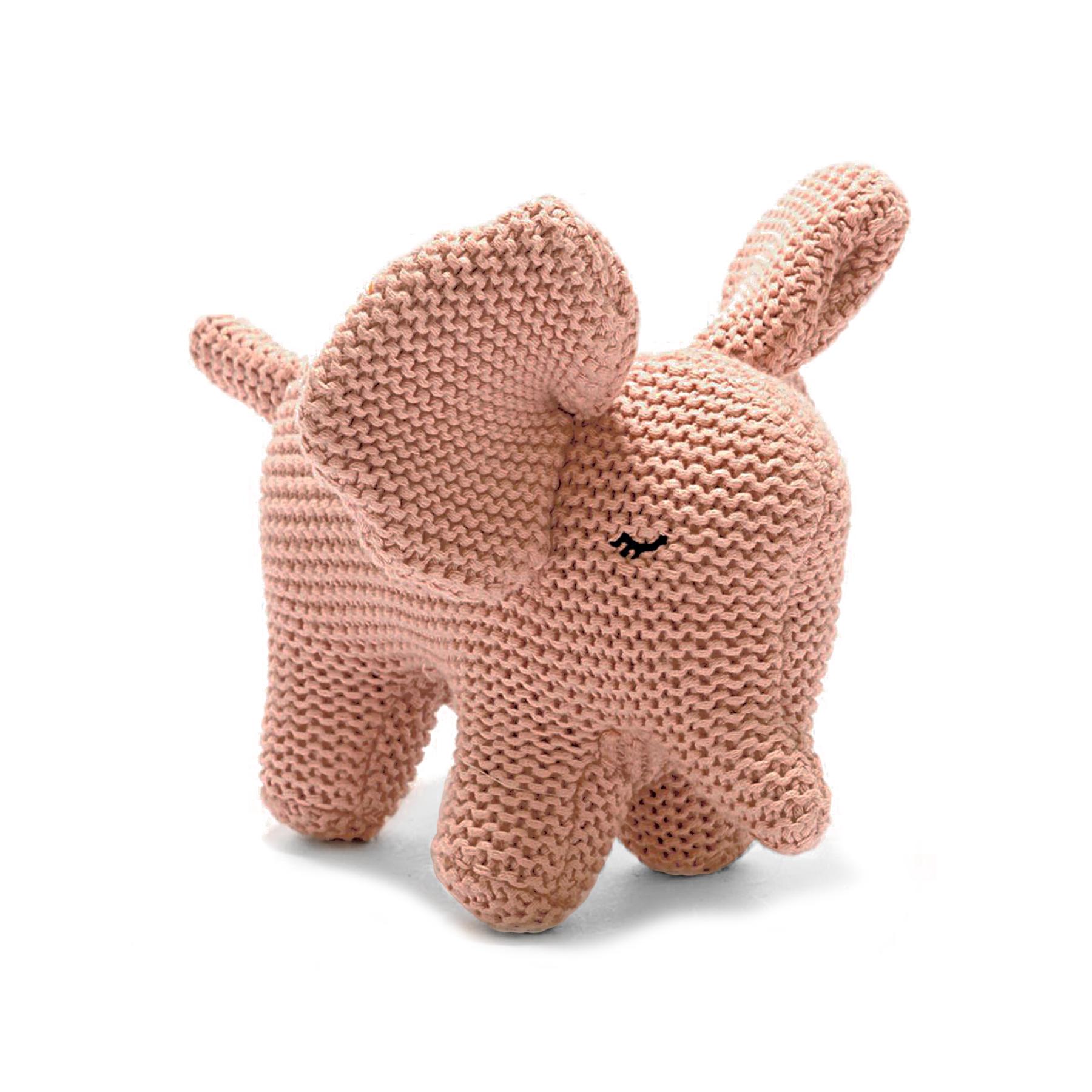 Best Years Charlotte Organic Dusky Pink Small Knitted Baby Elephant