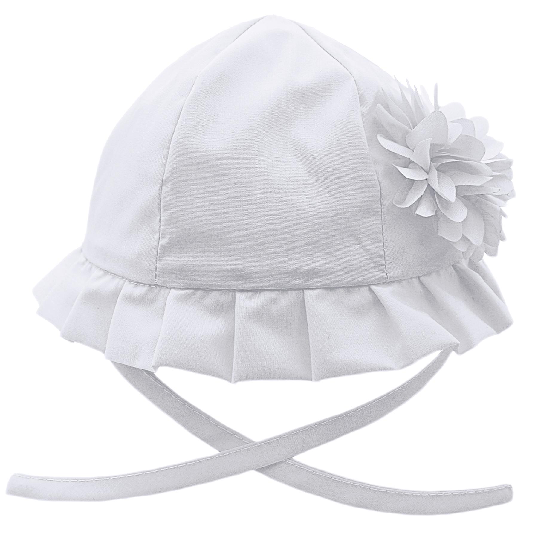 Soft Touch Organza Side Flower Hat white