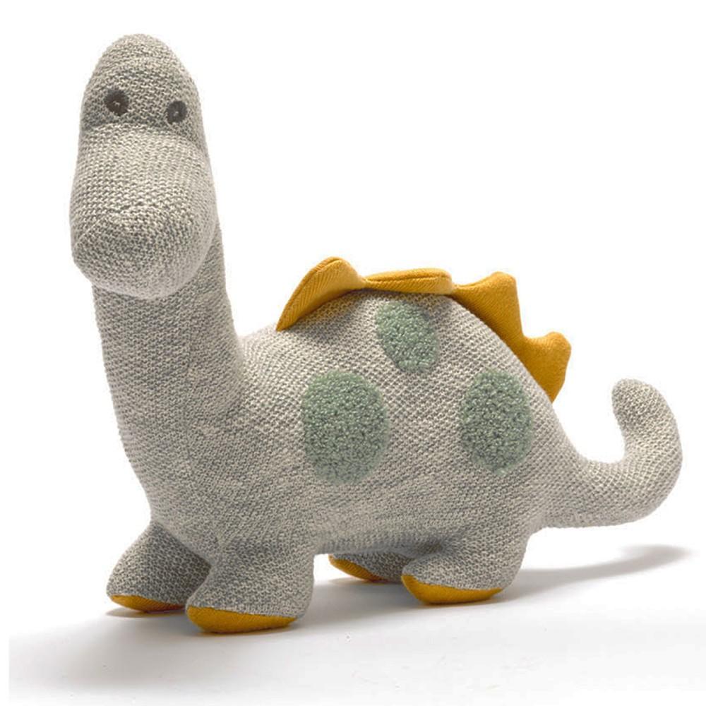 Best Years Knitted Large Organic Cotton Grey Diplodocus