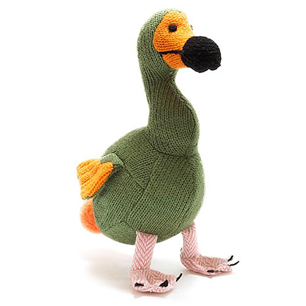 Best Years Knitted Small Moss Green Dodo Rattle