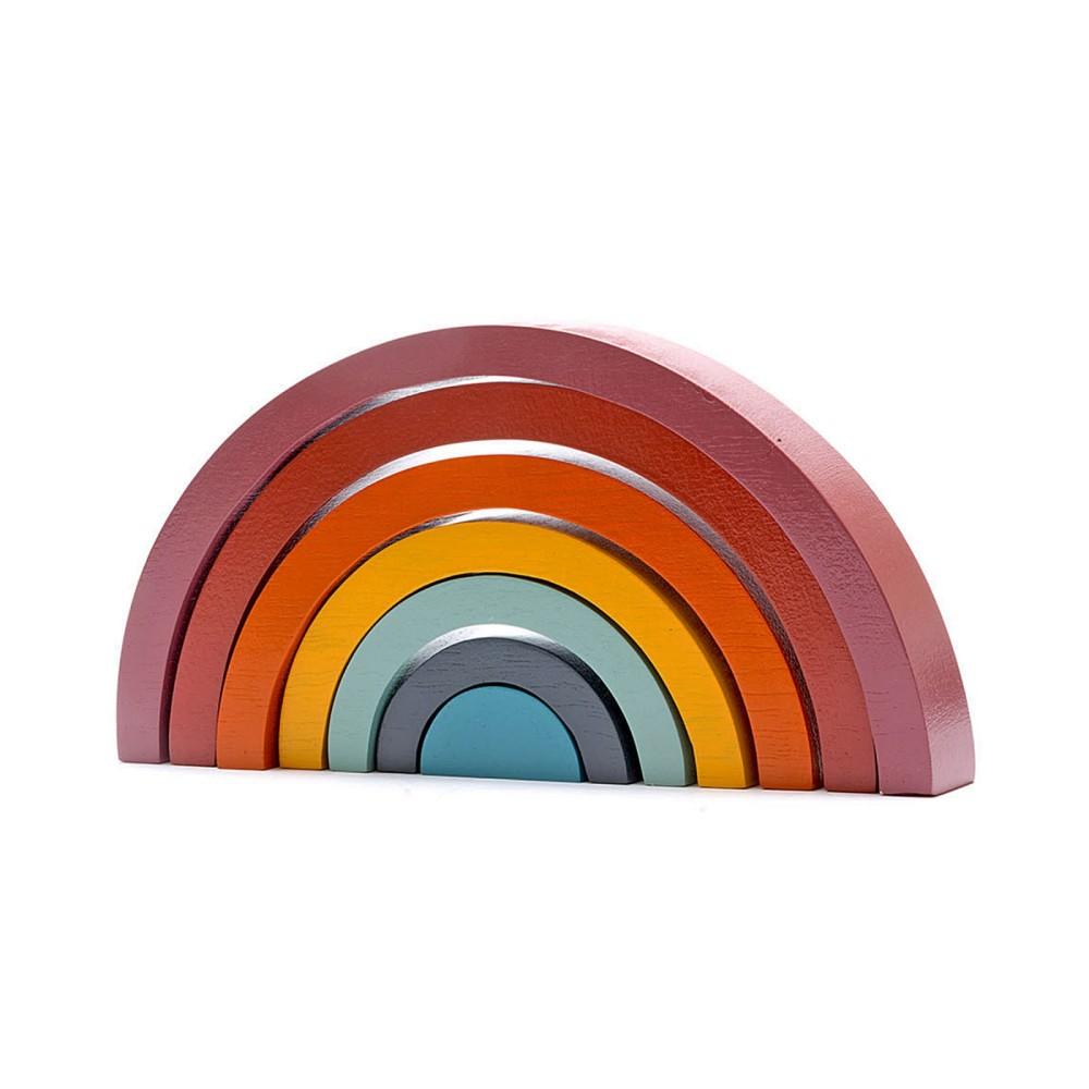 Best Years Wooden Rainbow Puzzle Stacking Toy Contemporary