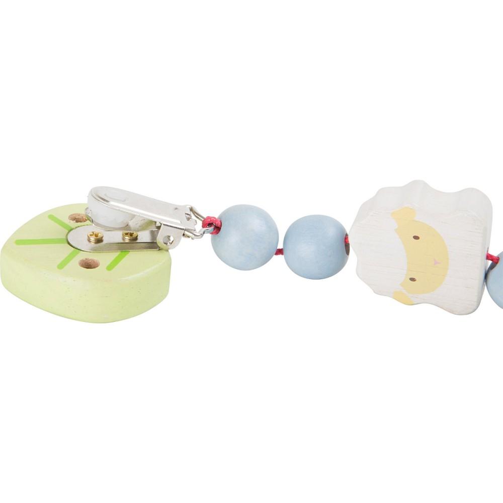 Legler Wooden Baby Soother Chain Lamb Clip Detail