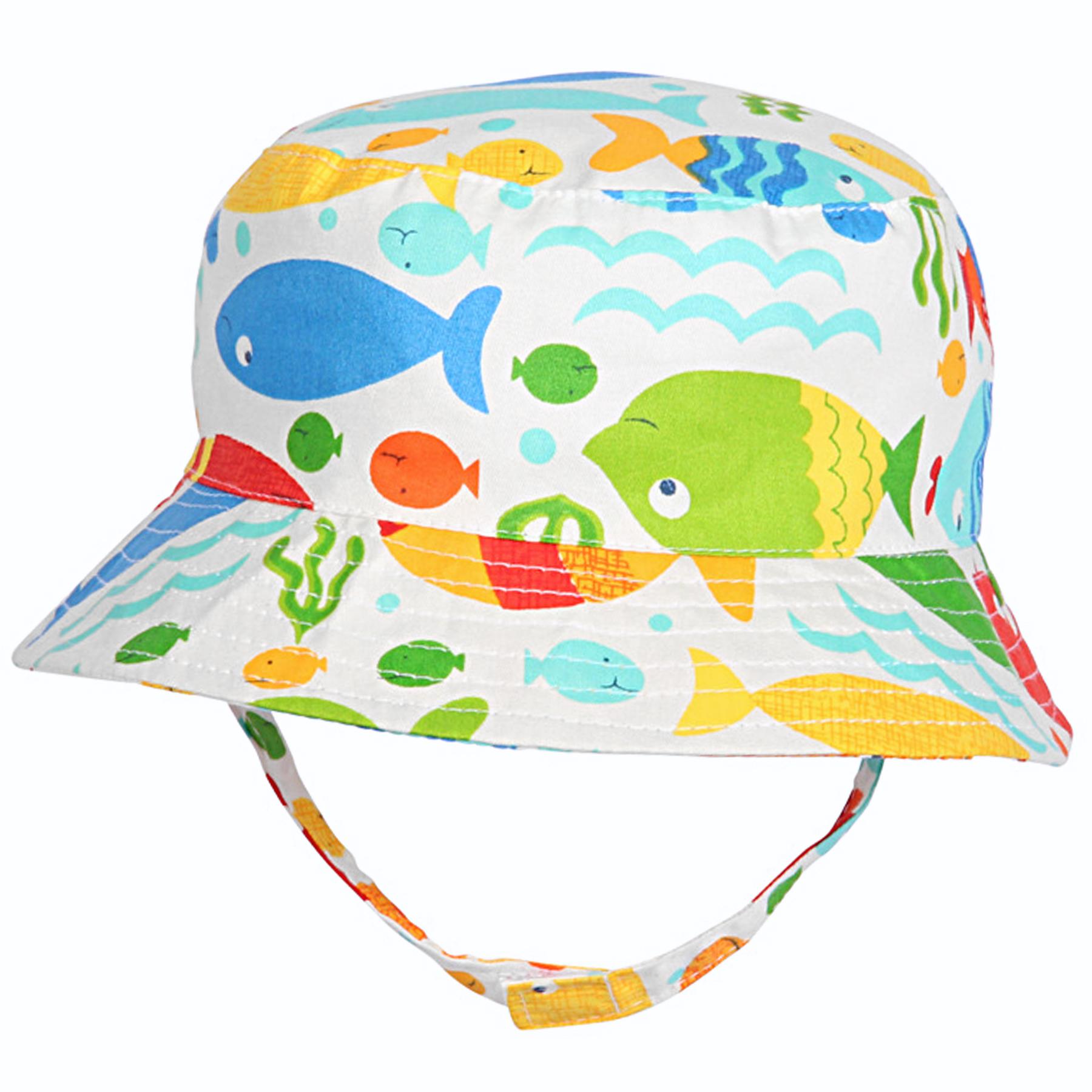 Bartleby Kids Cotton Bucket Hat with Fish Print