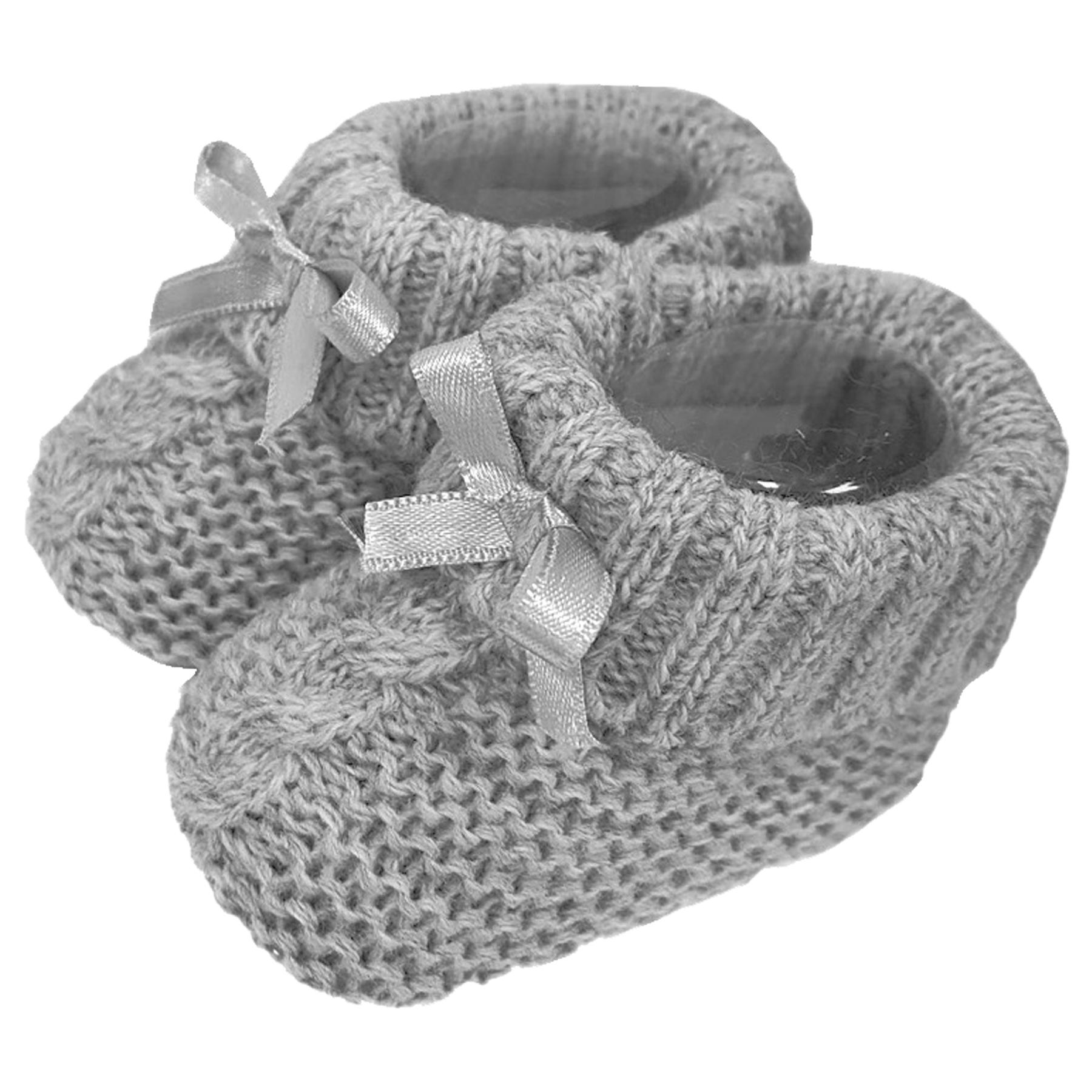 Nursery Time Knitted Grey Booties