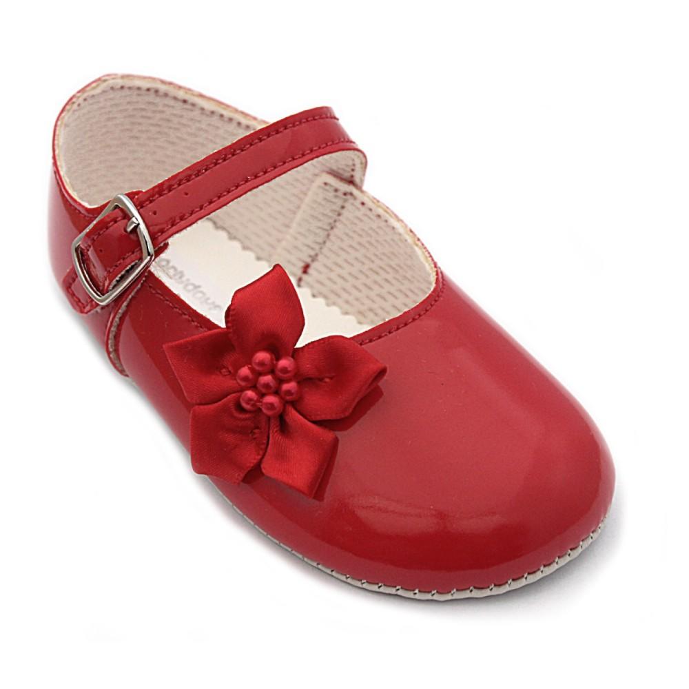 Early Days M041 Red Organza Flower Shoes - Boobox