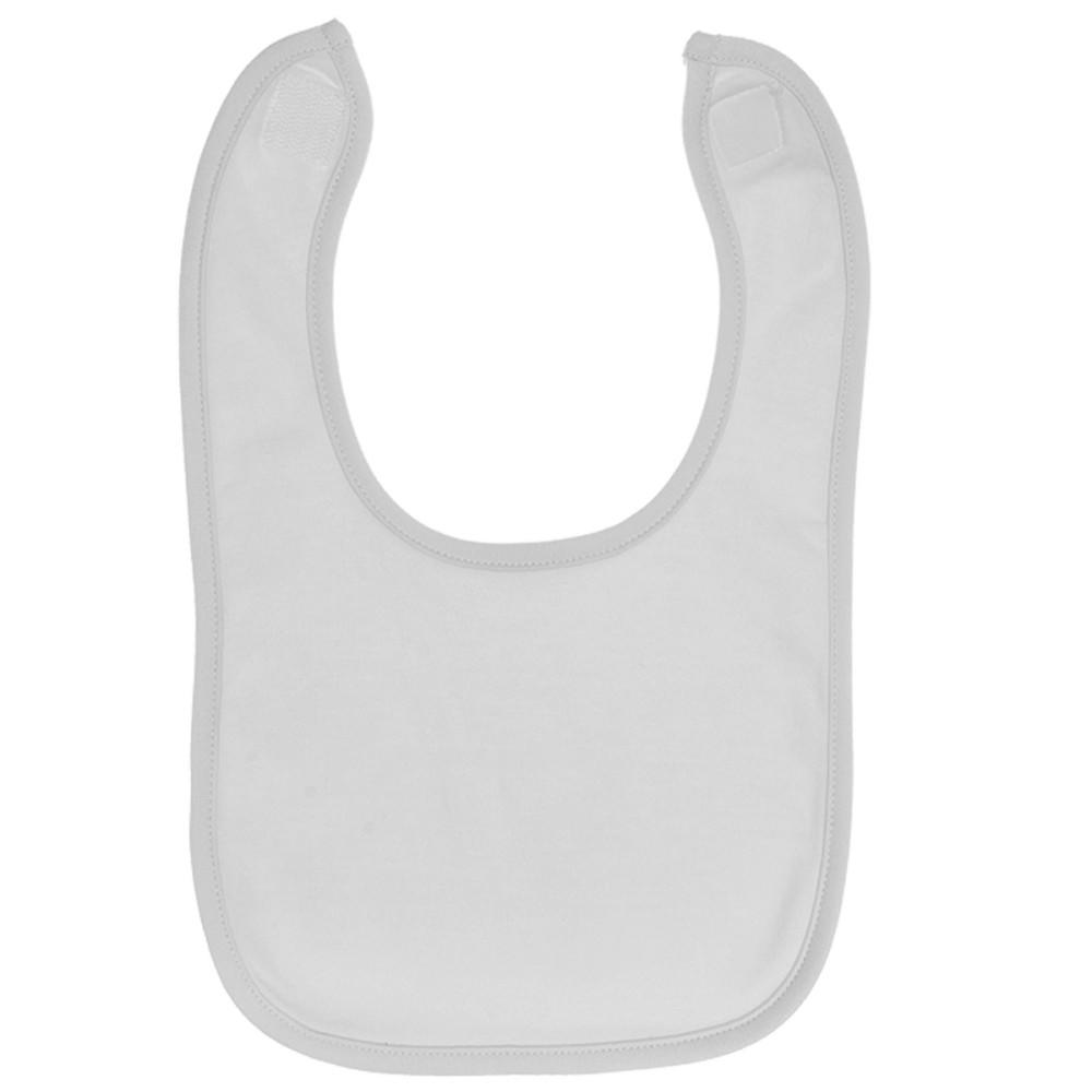 Soft Touch Hook & Loop Cotton Bib in White