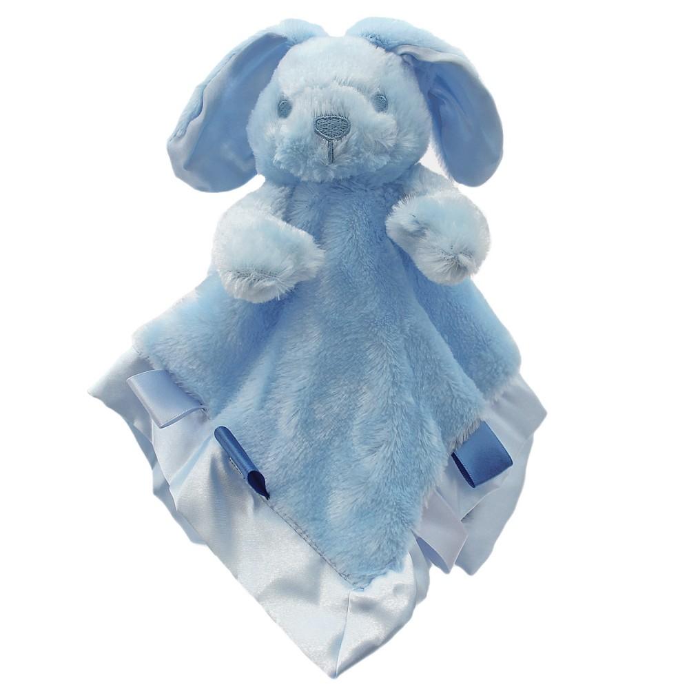 Soft Touch Plush Rabbit Comforter with Satin Back in Blue