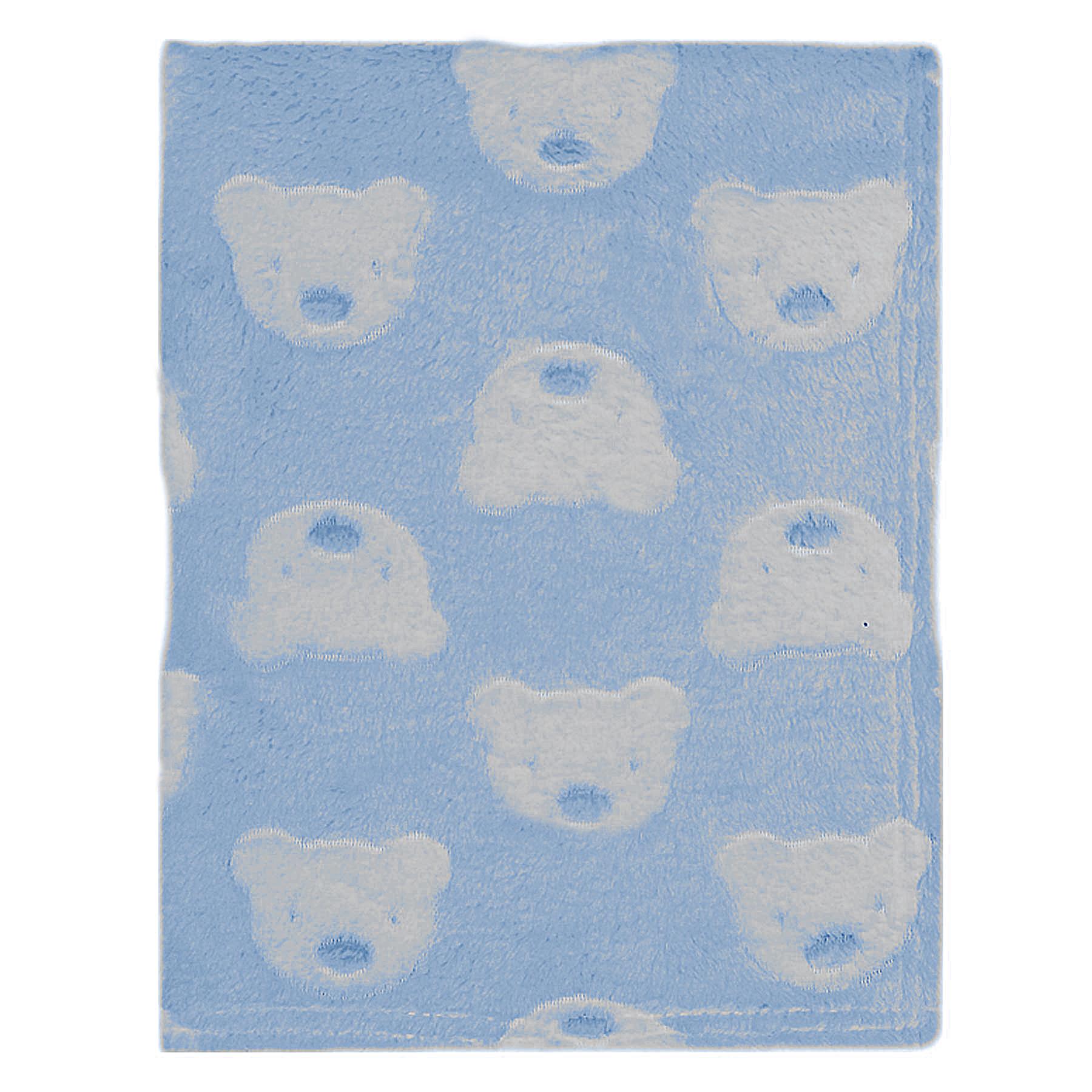 Elephant Baby Blanket Wrap Blue & White 75 X 100 CM Soft Plush by Snuggle Baby 