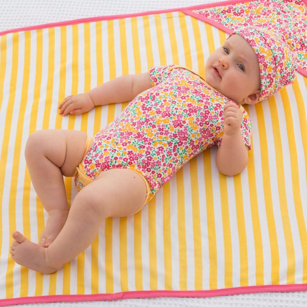 Baby wearing Kite Clothing Peony Bodysuit