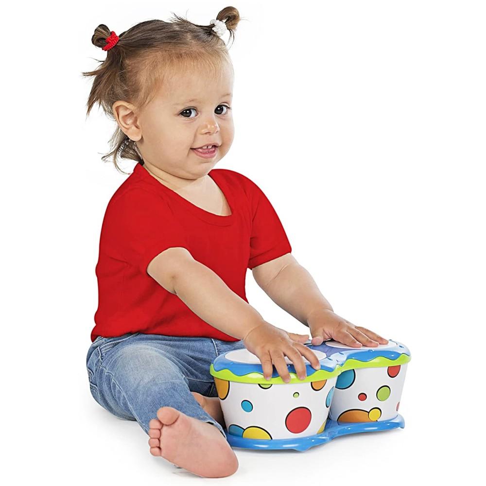 Girl Playing Hallit Toys Baby Bongos