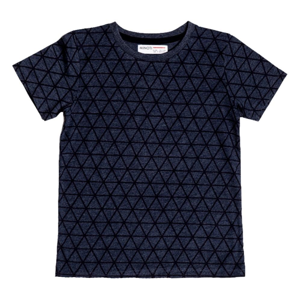 Minoti State 3 Navy Triangle Print T-Shirt