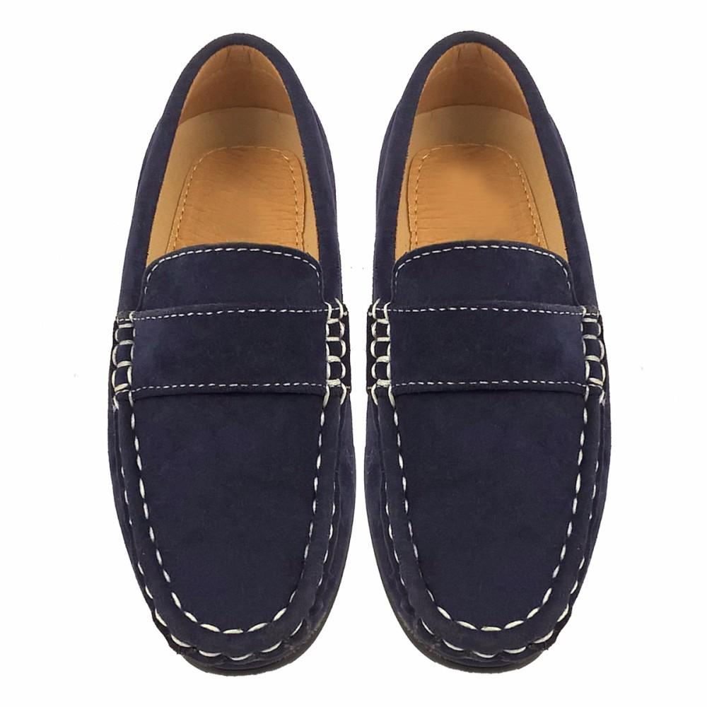 Sevva Duncan Navy Faux Suede Loafer Shoes Top