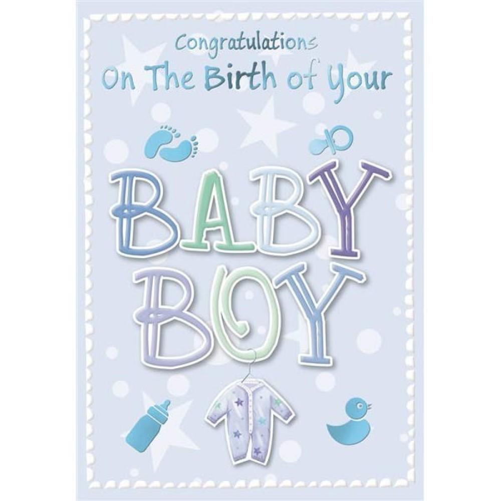 Eurowrap Heartstrings Baby Boy Gift Card