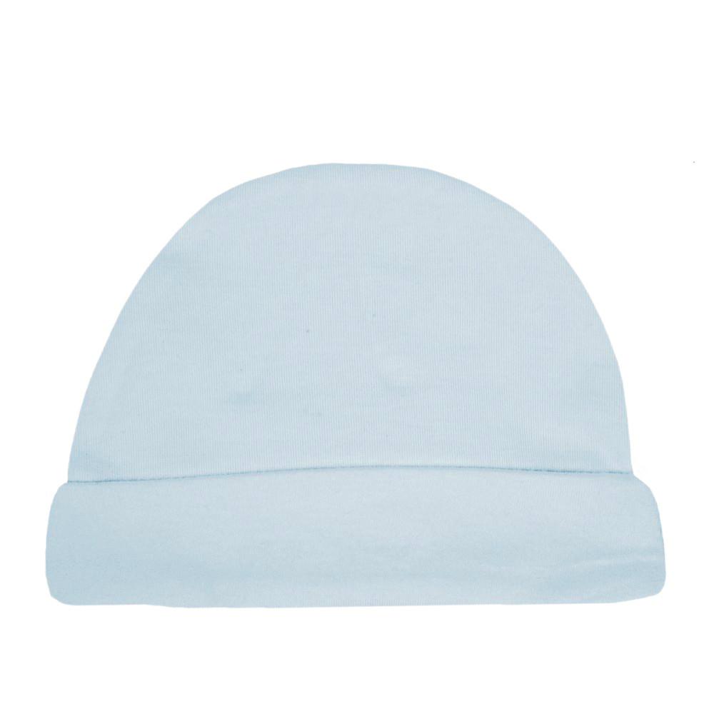 Blue Cotton Newborn Baby Sleep Hat Plain
