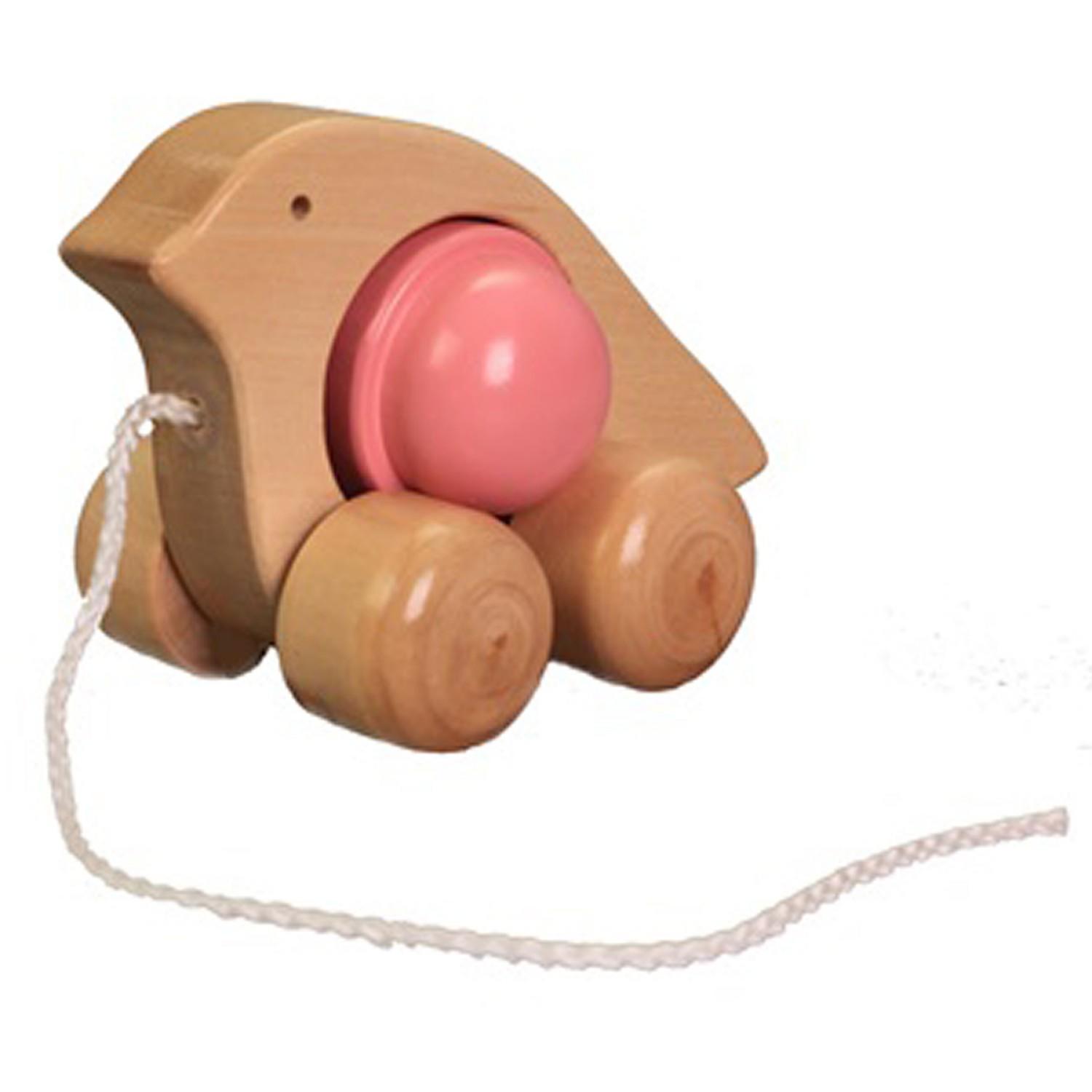 Discoveroo Pink & Natural Wooden Rattle N Roll Dove