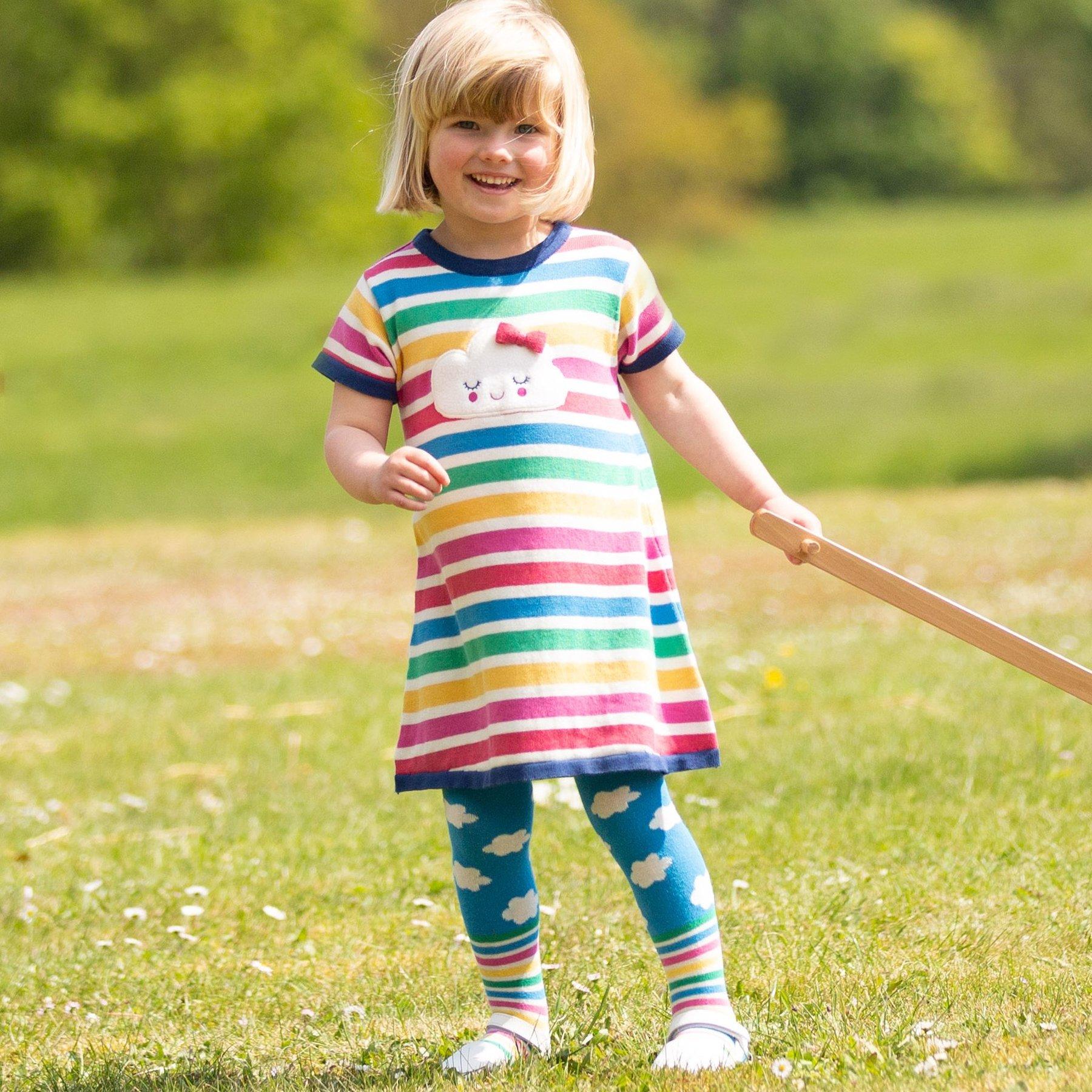Girl wearing Kite Clothing Happy Cloud Knit Dress