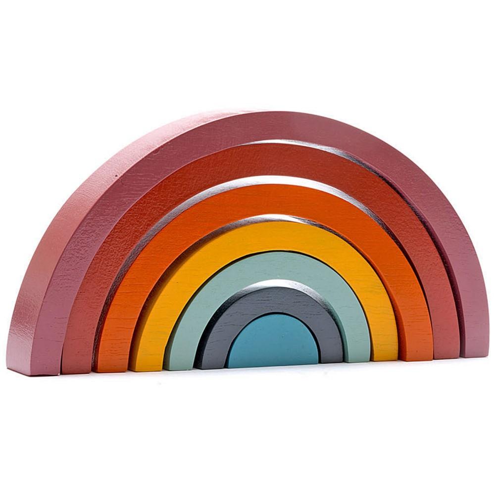Best Years Large Wooden Rainbow Puzzle Stacking Toy Contemporary