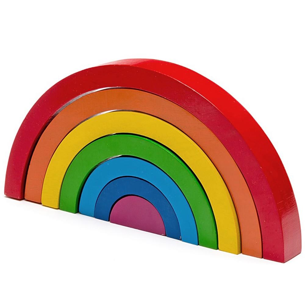 Best Years Large Wooden Rainbow Puzzle Stacking Toy