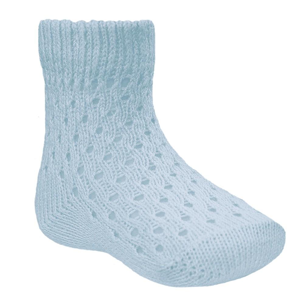 Pex Kids Dotty Crochet Baby Ankle Socks Blue