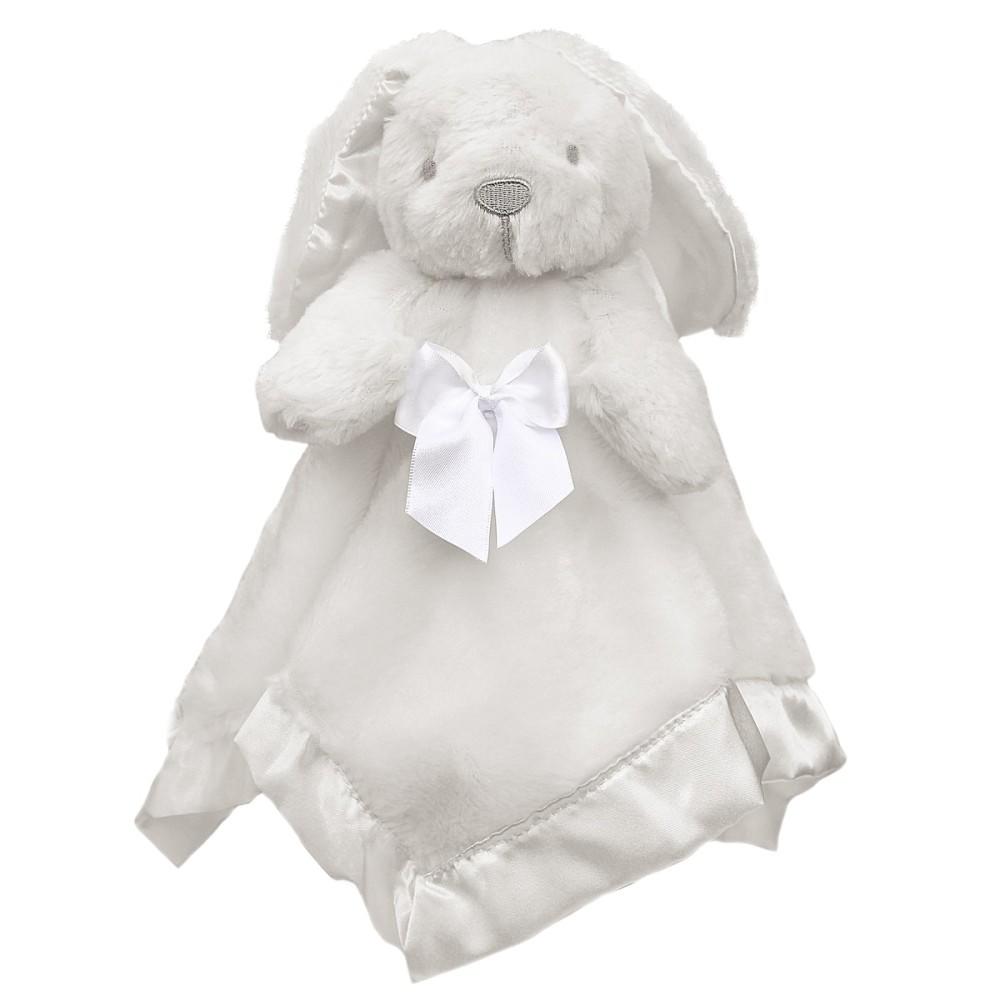 Soft Touch Plush Rabbit Comforter with Satin Back in White