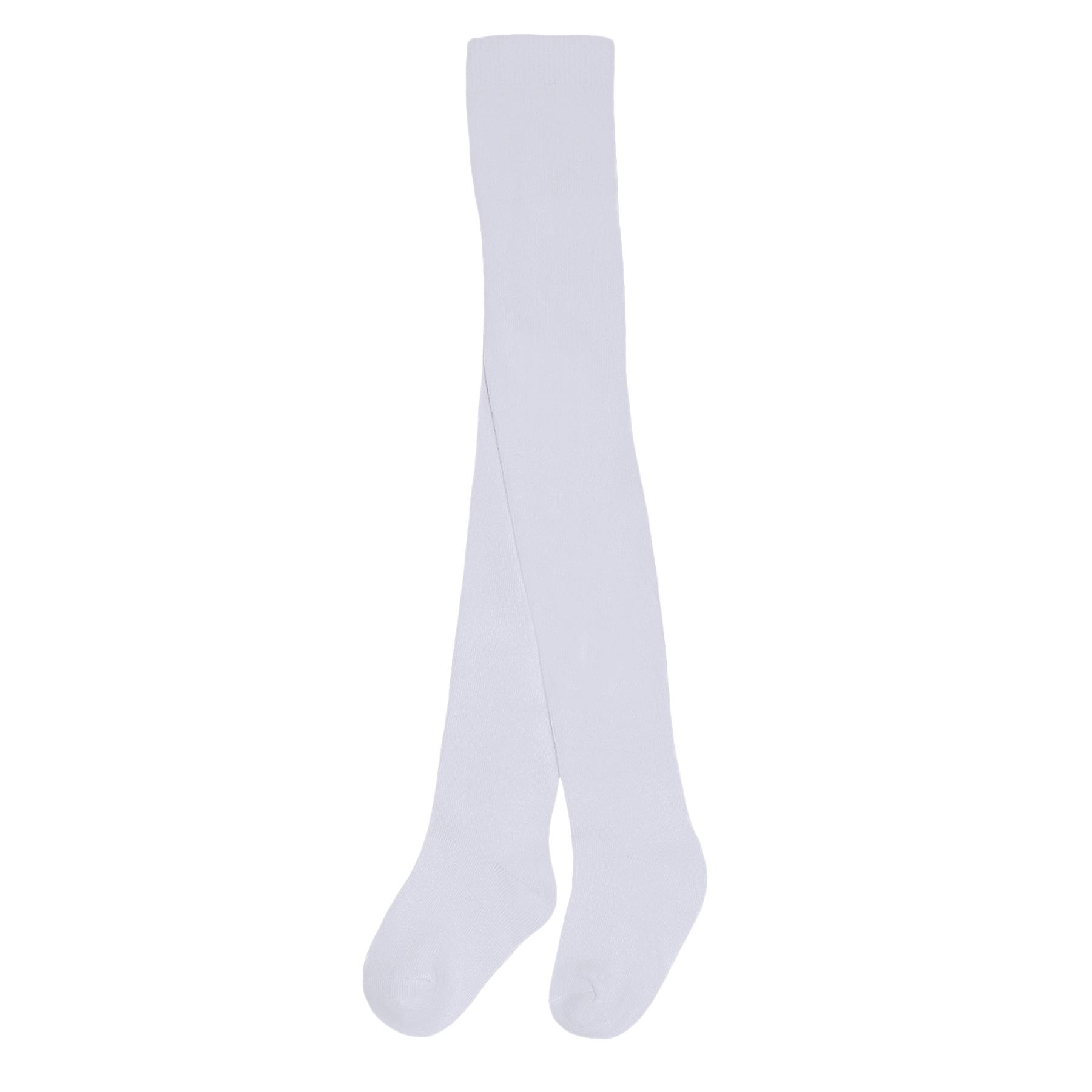 Soft Touch Cotton Rich Plain Baby Tights in White