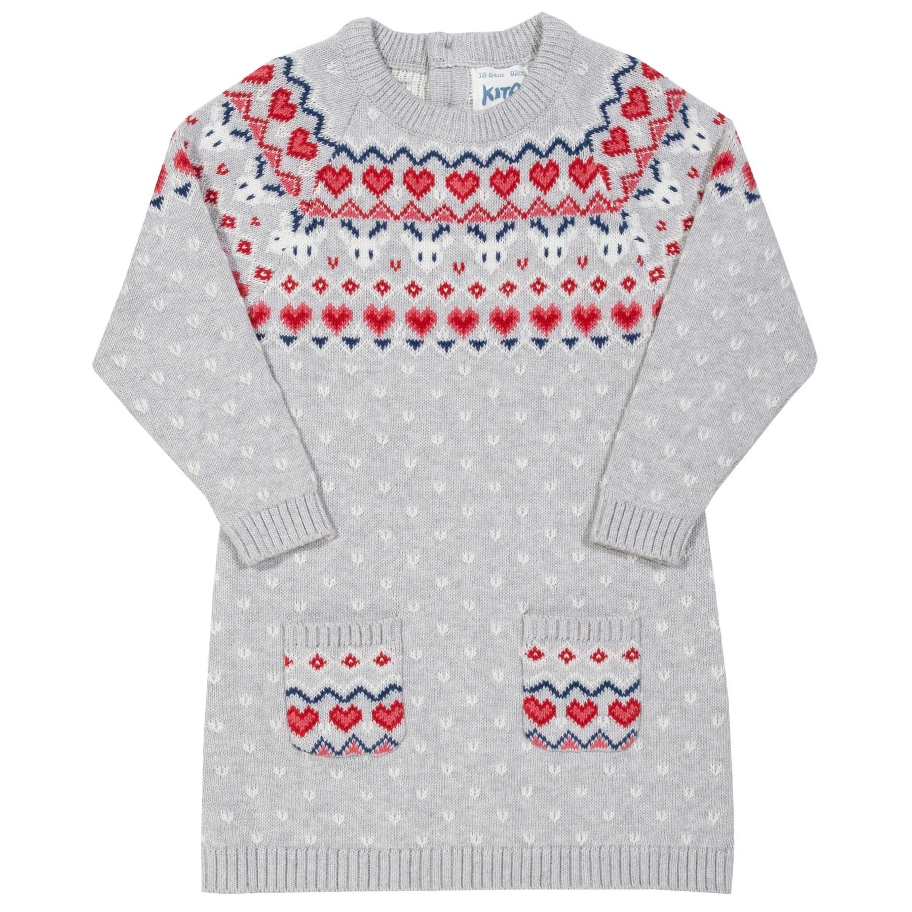 Kite Clothing Nordic Heart Knit Dress front